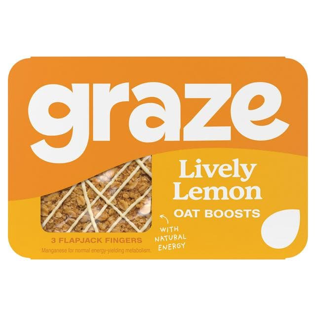 Graze Snack Box Oat Boosts Lemon Drizzle Flapjack 50g - gallery image 1