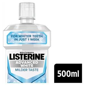 Listerine Advanced White Milder Taste Mouthwash 500ml