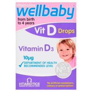 Wellbaby Vit D Drops From Birth To 4 Years 30ml