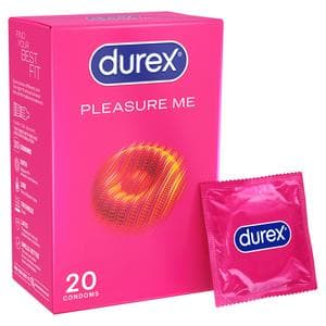 Durex Pleasure Me Ribbed & Dotted Condoms x20