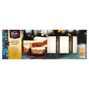 Sainsbury's 6 x Iced Rich Fruit Cake Slices, Taste the Difference 285g