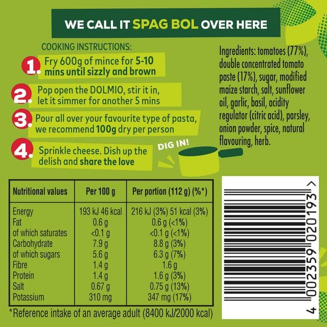 Dolmio Bolognese Smooth Tomato Pasta Sauce 675g - gallery image 6