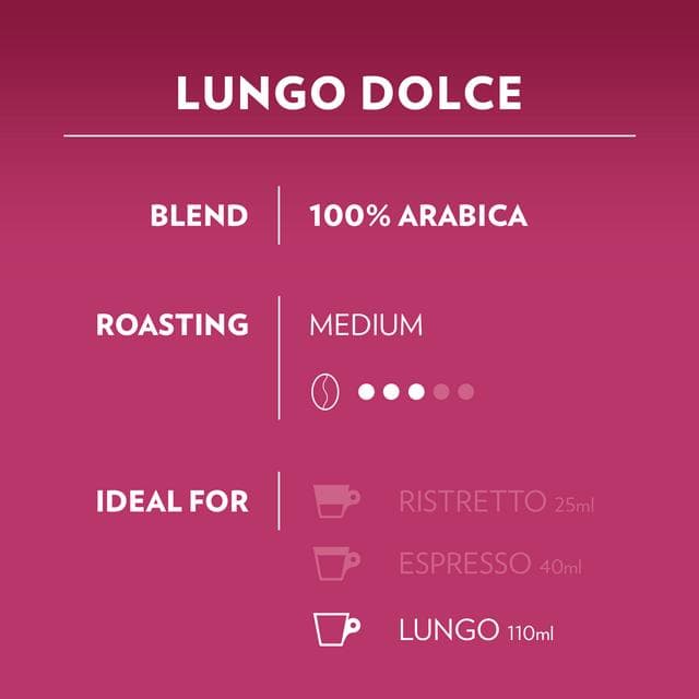 Lavazza A Modo Mio Lungo Dolce Coffee Capsules x16 - gallery image 2