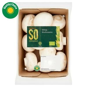 Sainsbury's White Closed Cup Mushrooms, SO Organic 300g