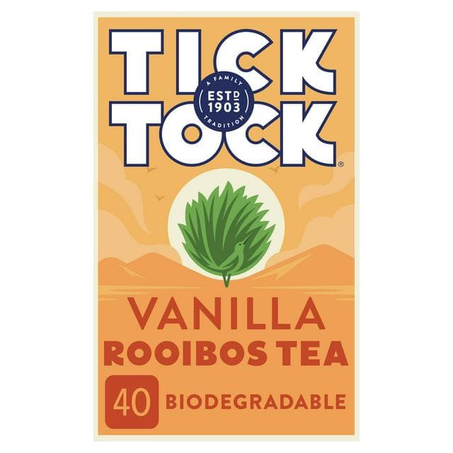 Tick Tock Rooibos Vanilla Tea Bags x40 80g - gallery image 1