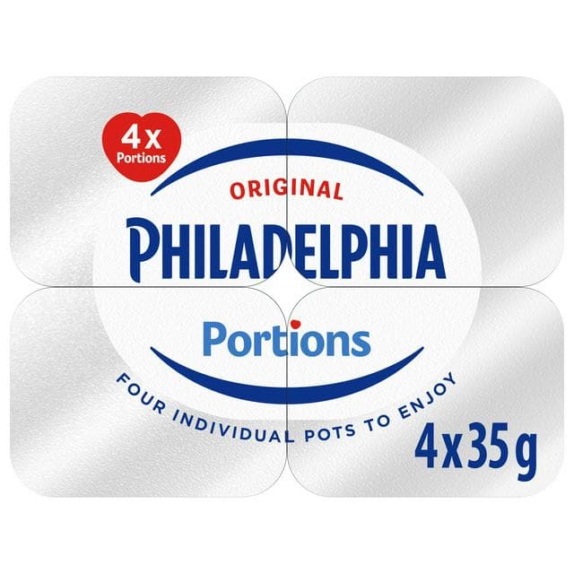 Philadelphia Original Soft Cream Cheese Mini Tub Pack x4 140g - gallery image 1