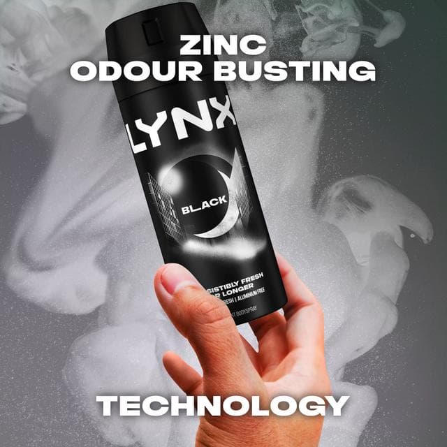 Lynx Black 48h Deodorant Body Spray for Men 150ml - gallery image 3