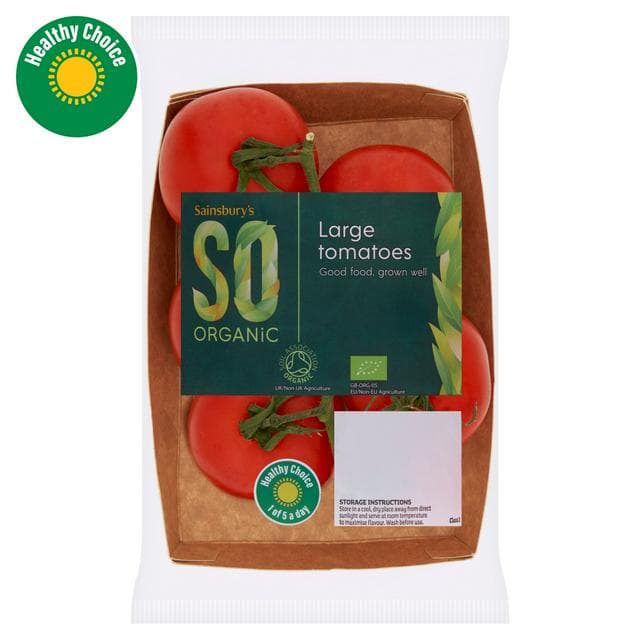 Sainsbury's Large Tomatoes, SO Organic 400g - gallery image 1
