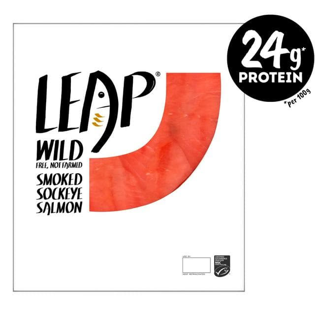 Leap Wild MSC Sockeye Smoked Salmon 100g - gallery image 1