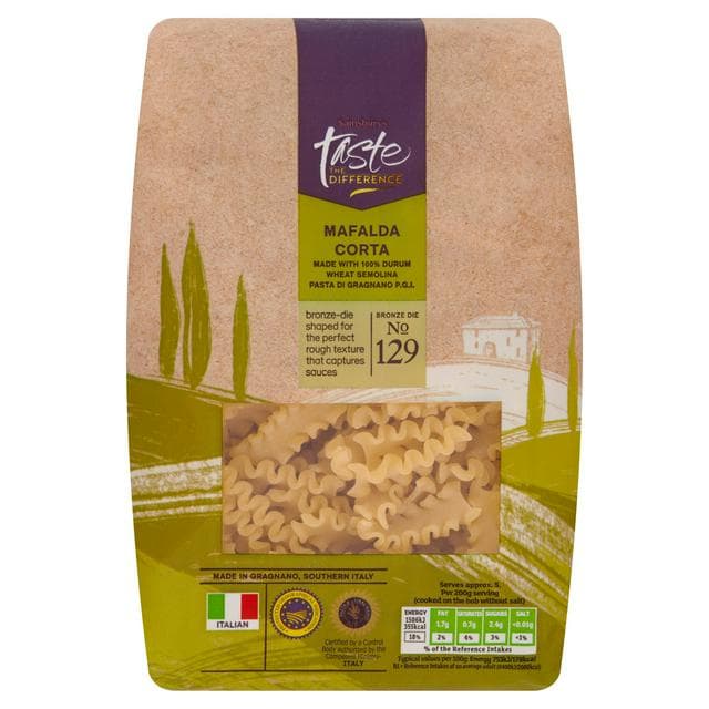 Sainsbury's Mafalda Corta Pasta, Taste the Difference 500g - gallery image 1