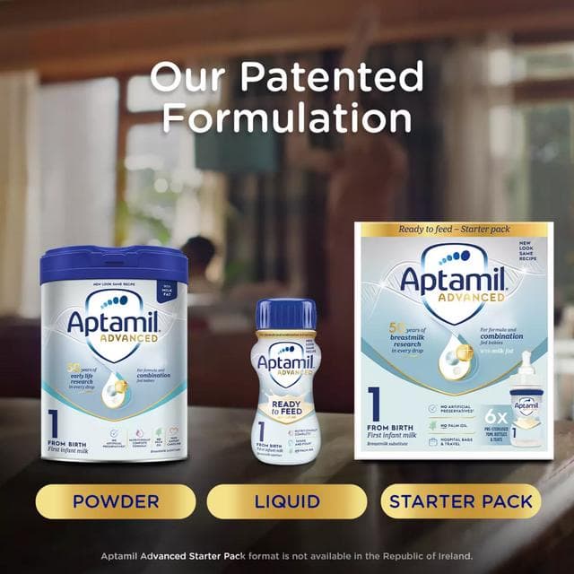 Aptamil Advanced 1 First Infant Baby Milk Formula Liquid From Birth Ready To Feed 200ml - gallery image 3