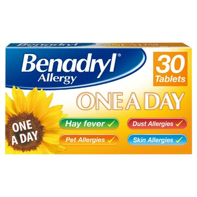 Benadryl Allergy One A Day 10mg Tablets Long Lasting Relief Tablets x30 - gallery image 1