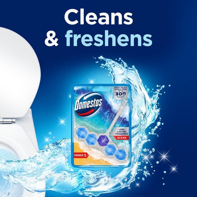 Domestos 1 x 50g Ocean Toilet Freshener Rim Block Cleaner - gallery image 3