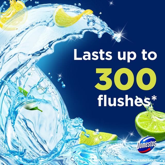 Domestos 1 x 50g Lime Toilet Freshener Rim Block Cleaner - gallery image 2