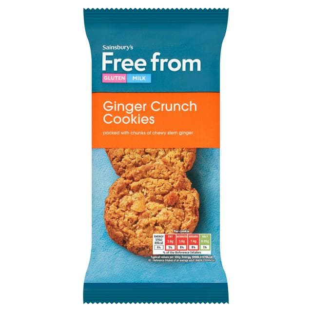 Sainsbury's Free From Ginger Crunch Cookies 150g - gallery image 1
