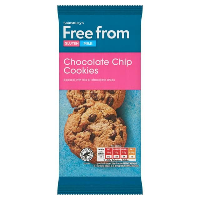 Sainsbury's Free From Chocolate Chip Cookies 150g - gallery image 1
