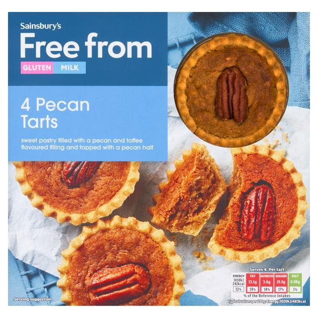 Sainsbury's Free From 4 Pecan Tarts 200g - gallery image 1