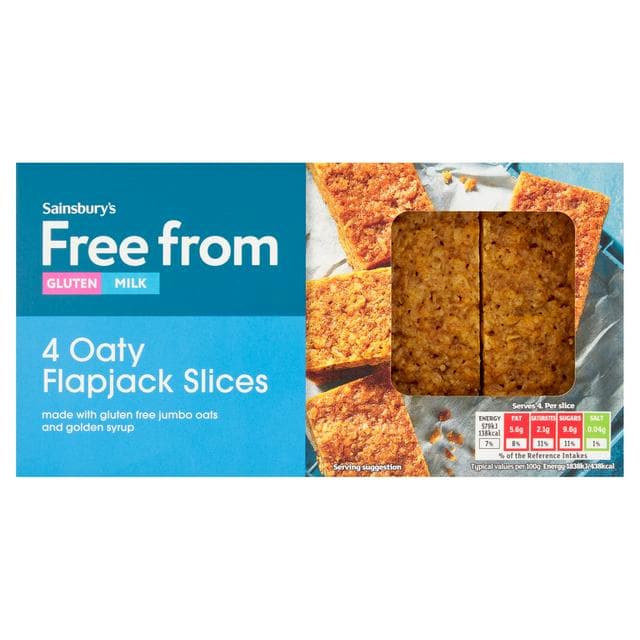 Sainsbury's Free From Flapjack Slices x4 - gallery image 1