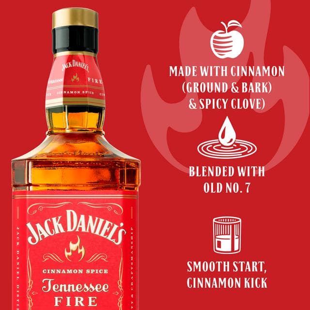 Jack Daniels' Tennessee Fire Cinnamon Whiskey 70cl - gallery image 2