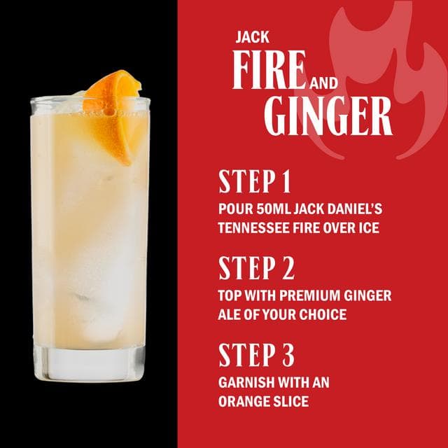 Jack Daniels' Tennessee Fire Cinnamon Whiskey 70cl - gallery image 3