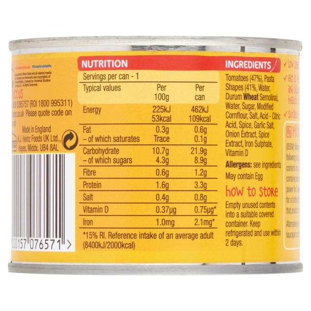 Heinz Despicable Me Minions Pasta Shapes in Tomato Sauce 205g - gallery image 2