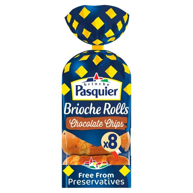 Brioche Pasquier Choc Chip Brioche Rolls x8 - gallery image 1