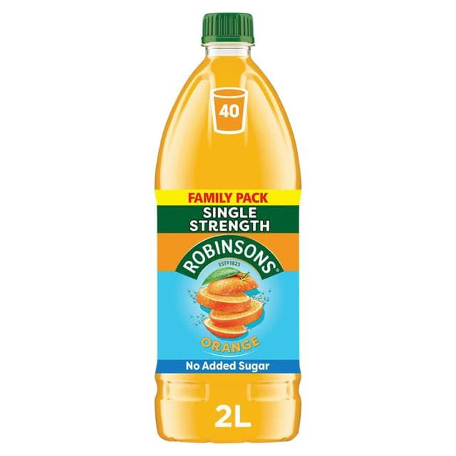 Robinsons 2L Orange No Added Sugar Family Pack Squash - gallery image 1