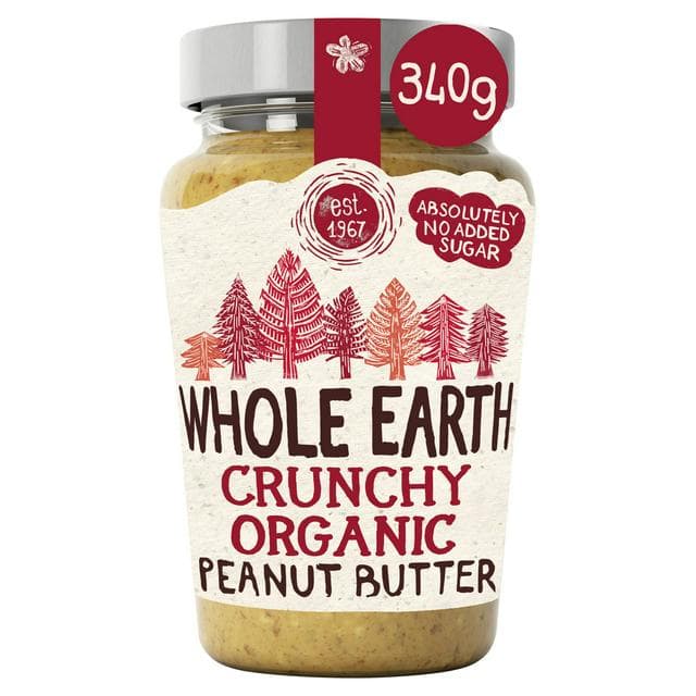 Whole Earth Organic Crunchy Peanut Butter 340g - gallery image 1
