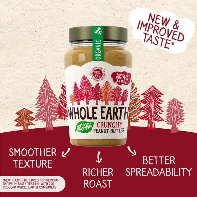 Whole Earth Organic Crunchy Peanut Butter 340g - gallery image 3
