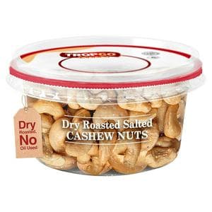 Tropgo Foods 180g Dry Roasted Salted Cashews Nuts