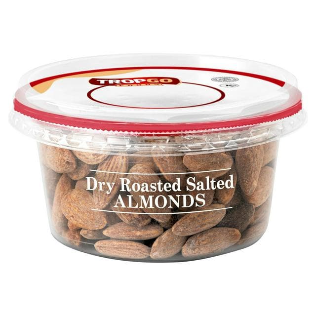 Tropgo Foods 180g Dry Roasted Salted Almonds - gallery image 1