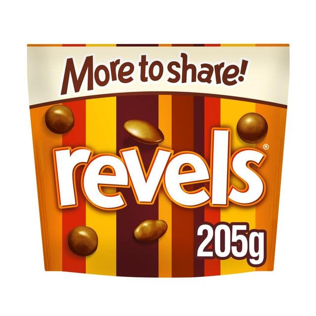 Revels Milk Chocolate with Raisins Coffee or Orange Bites Sharing Pouch Bag 185g - gallery image 1
