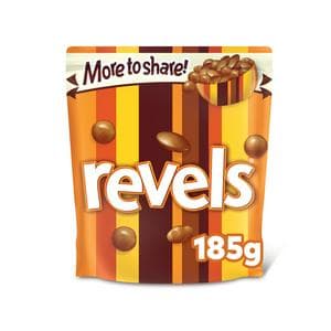 Revels Milk Chocolate with Raisins Coffee or Orange Bites Sharing Pouch Bag 185g