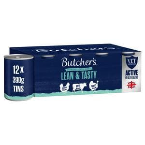 Butcher's Lean & Tasty Dog Food Tins 12x390g