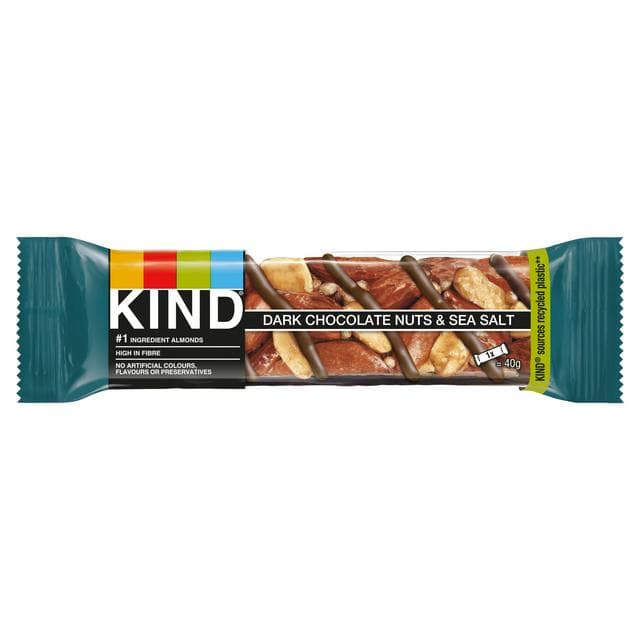 Kind Dark Chocolate Nuts & Sea Salt 40g - gallery image 1