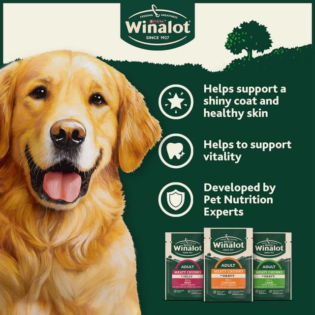 Winalot Meaty Chunks Mixed In Gravy Wet Dog Food 12 x 100g - gallery image 3