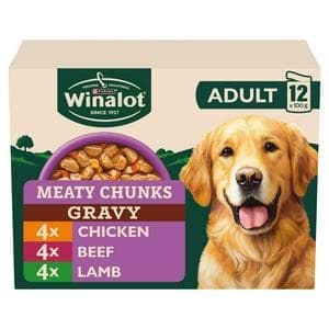 Winalot Meaty Chunks Mixed In Gravy Wet Dog Food 12 x 100g