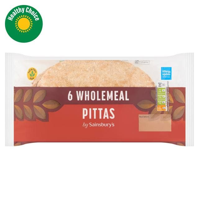 Sainsbury's Wholemeal Pittas x6 - gallery image 1