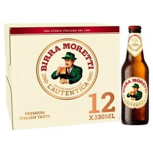 Birra Moretti Lager Beer Bottles 12x330ml
