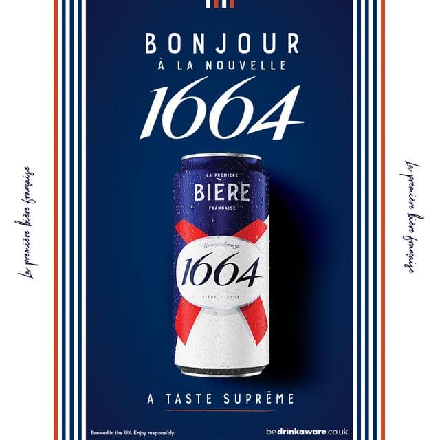 Kronenbourg 1664 Lager Beer Cans 4 x 568ml Pint - gallery image 2