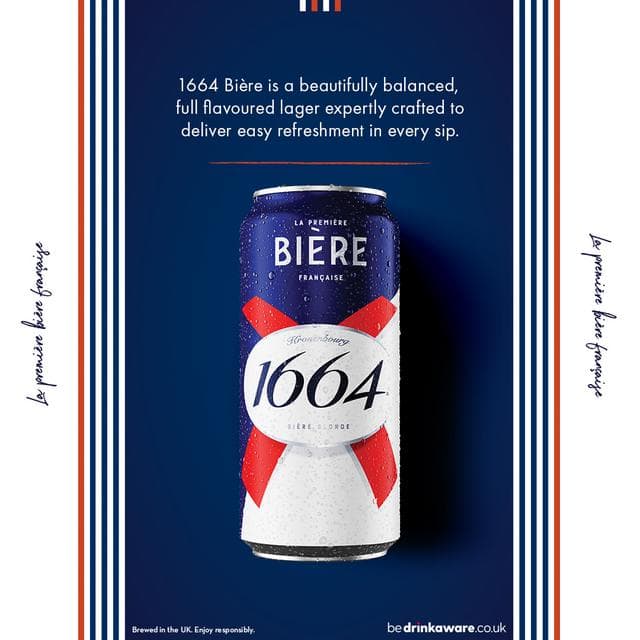 Kronenbourg 1664 Lager Beer Cans 4 x 568ml Pint - gallery image 4