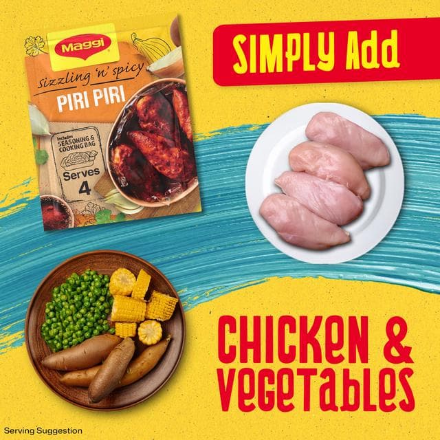 Maggi So Juicy Sizzling & Spicy Piri Piri Chicken Herbs & Spices Recipe Mix 27g - gallery image 4