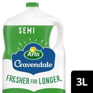 Cravendale Filtered Fresh Semi Skimmed Milk Fresher for Longer 3L