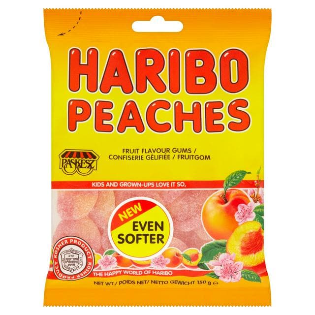 Haribo Peaches Sweets Bag 150g - gallery image 1