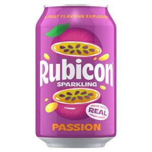 Rubicon 330ml Sparkling Passion Fruit Juice Soft Drink
