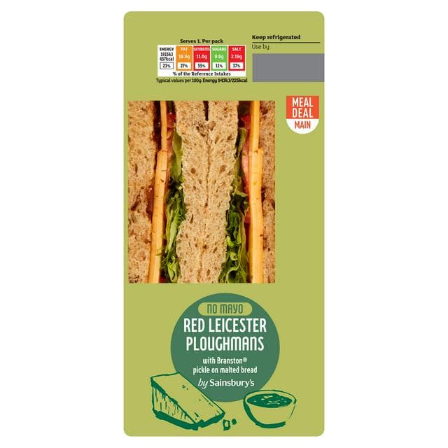Sainsbury's Red Leicester Ploughmans Sandwich - gallery image 1