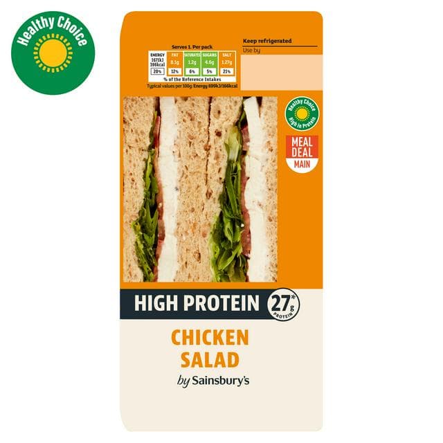 Sainsbury's High Protein Chicken Salad Sandwich - gallery image 1