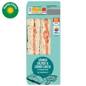 Sainsbury's Smoked Salmon & Cream Cheese on Oatmeal Bread Sandwich