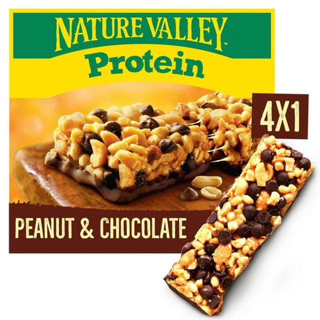 Nature Valley Protein Peanut & Chocolate Cereal Biscuit Snack Bars 4x42g - gallery image 1