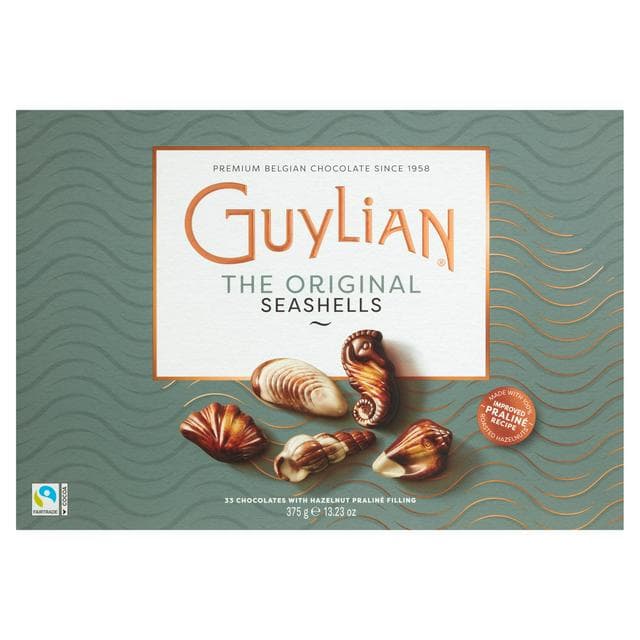 Guylian 33 x The Original Seashells Chocolates with Hazelnut Praline Filling 375g - gallery image 1